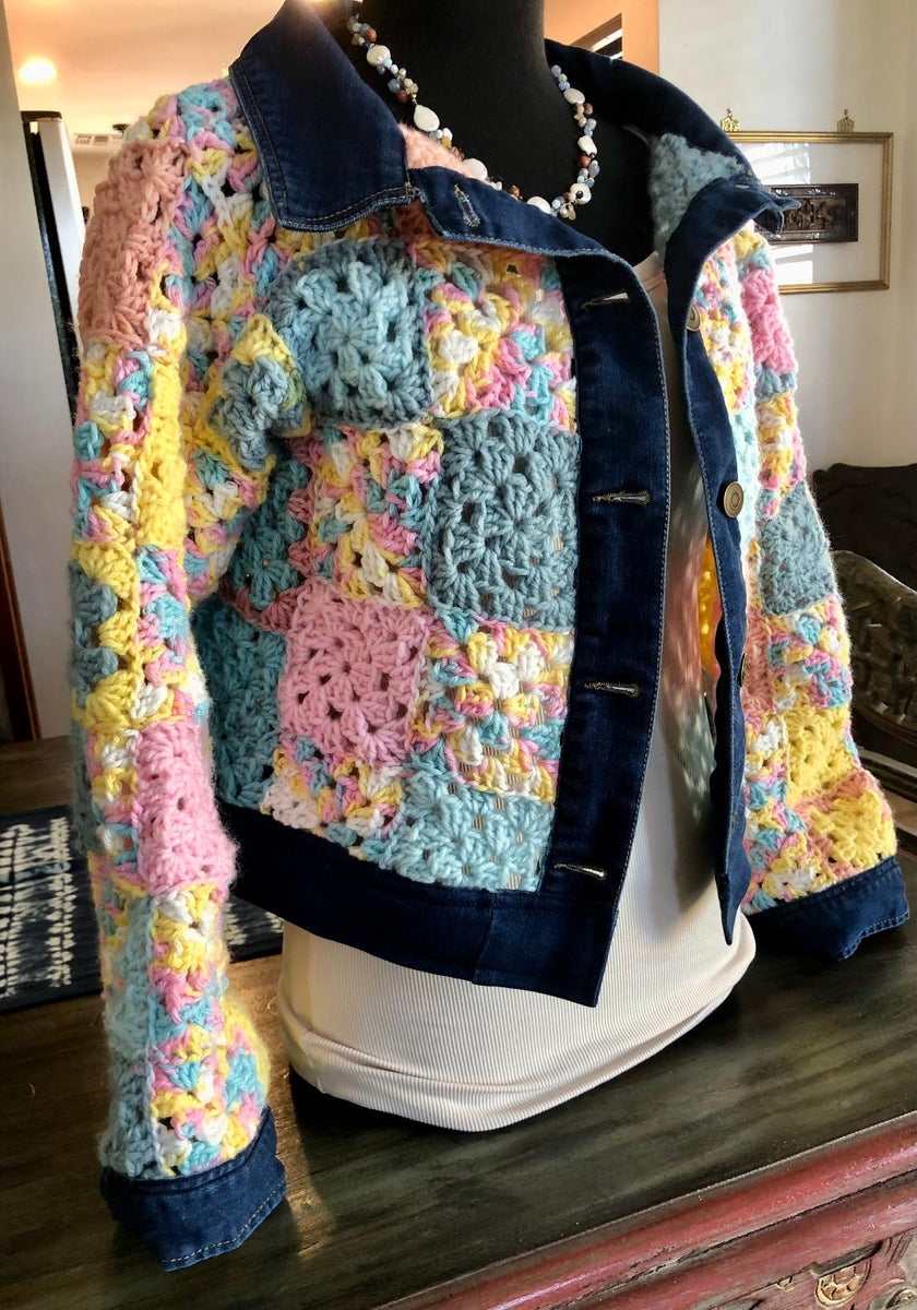 Denim Crochet Jacket Shogo Zen Art