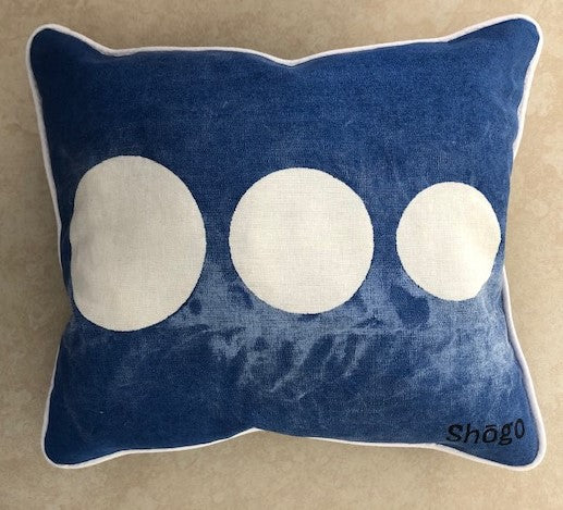 Indigo Shibori Katazome Throw Pillows