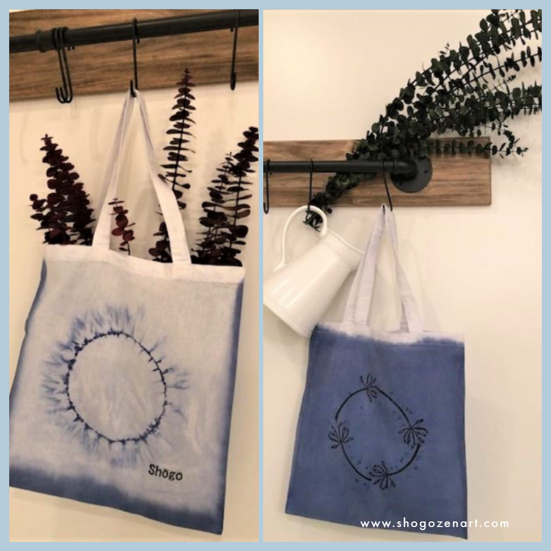 Indigo Shirokage Tote Bags