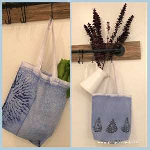 Indigo Shirokage Tote Bags