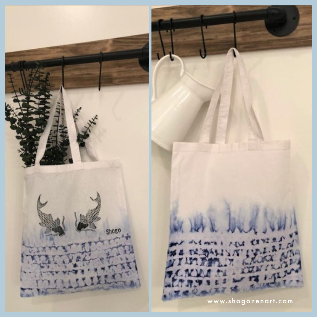 Indigo Shirokage Tote Bags