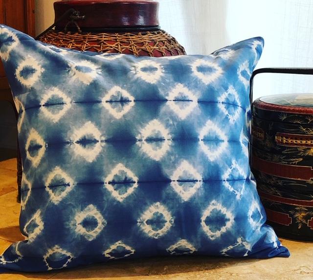 Indigo Shibori X-Large Throw Pillows