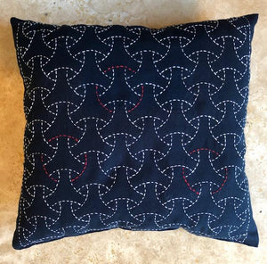 Japanese Sashiko Pillows Hand Embroidered