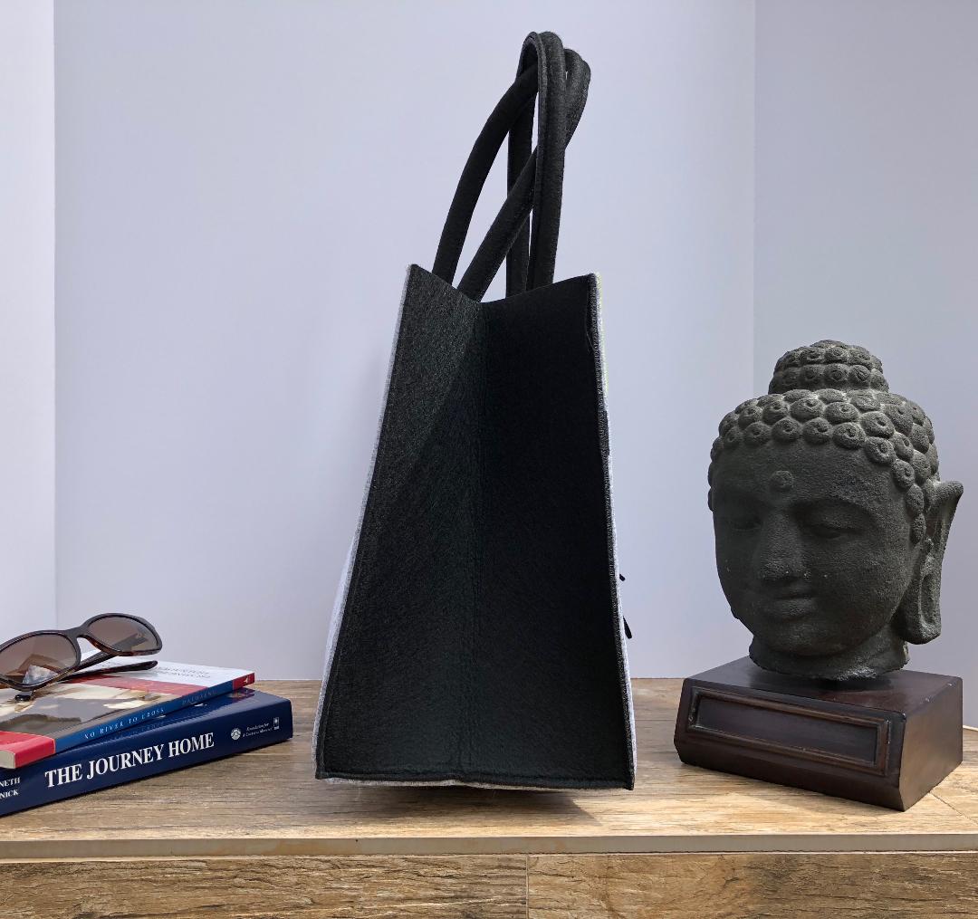 Customized Grey Green and Black Handbag   Meditation Collection