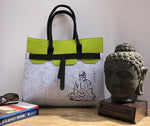 Customized Grey Green and Black Handbag   Meditation Collection