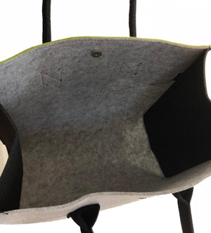 Customized Grey Green and Black Handbag   Meditation Collection