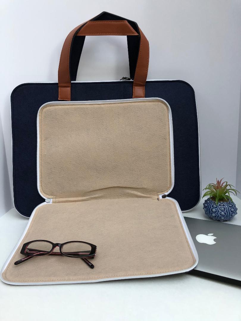 Customized Blue Laptop Sleeve bag  Meditation Collection