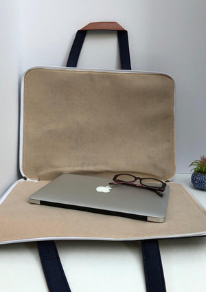 Customized Blue Laptop Sleeve bag  Meditation Collection