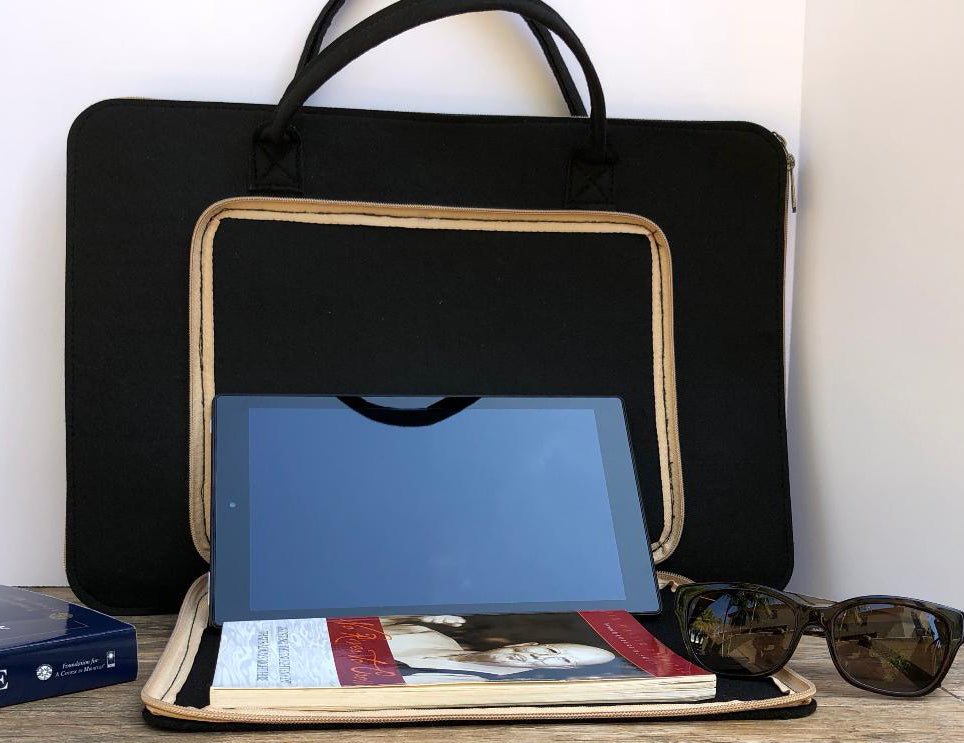 Customized Black Laptop Sleeve bag  Meditation Collection