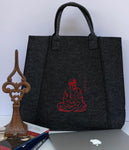 Customized Dark Grey Handbag   Meditation Collection