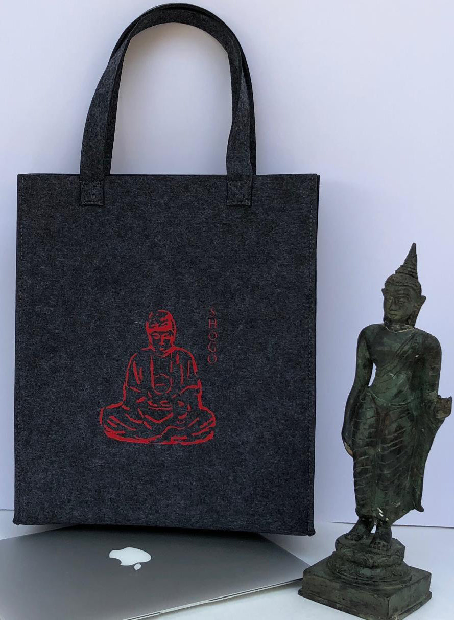 Customized Dark Grey Handbag  Meditation Collection