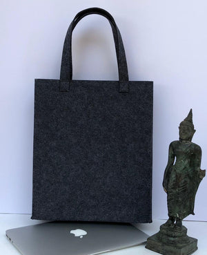 Customized Dark Grey Handbag  Meditation Collection