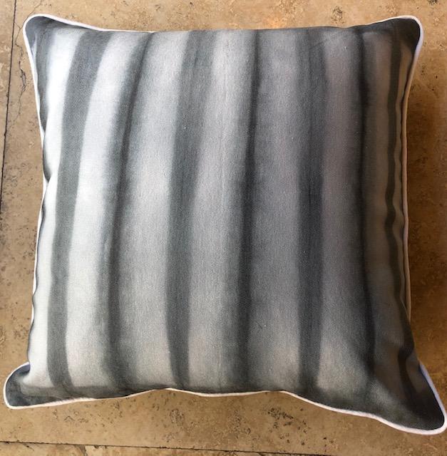 Origami Charcoal Shibori Throw Pillows