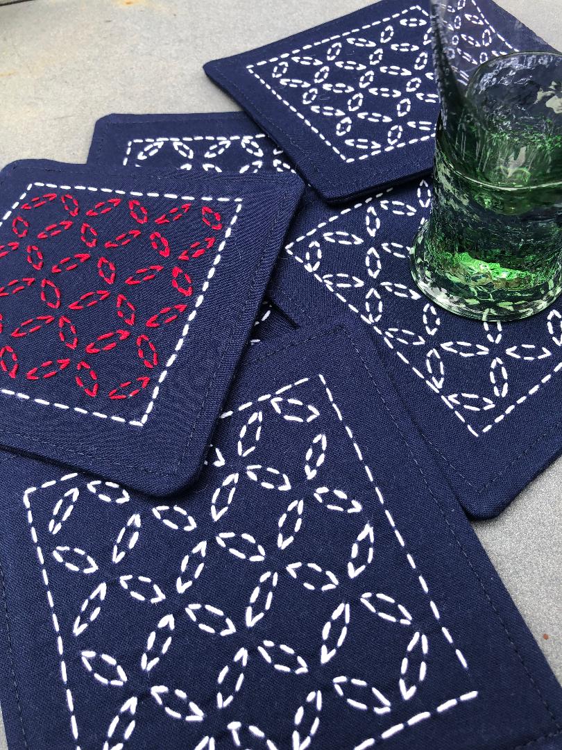 Sashiko Coasters