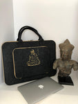 Customized Dark Grey Laptop Sleeve bag  Meditation Collection