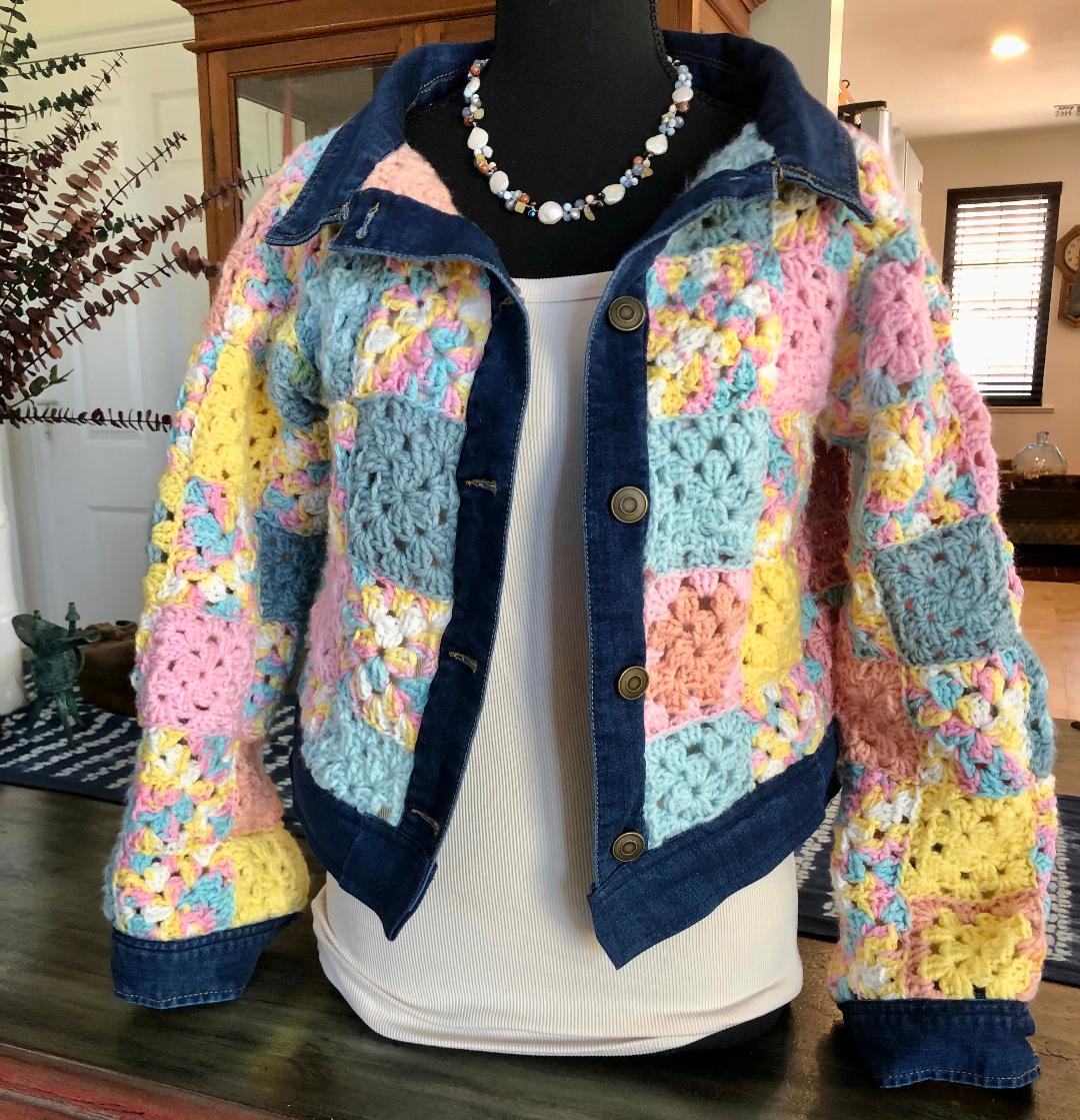 Denim Crochet Jacket