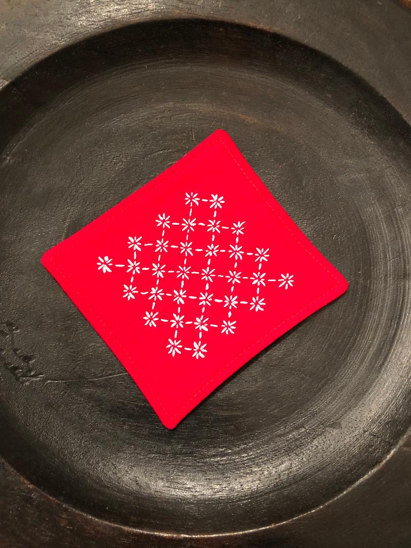 Sashiko Coasters per Unit