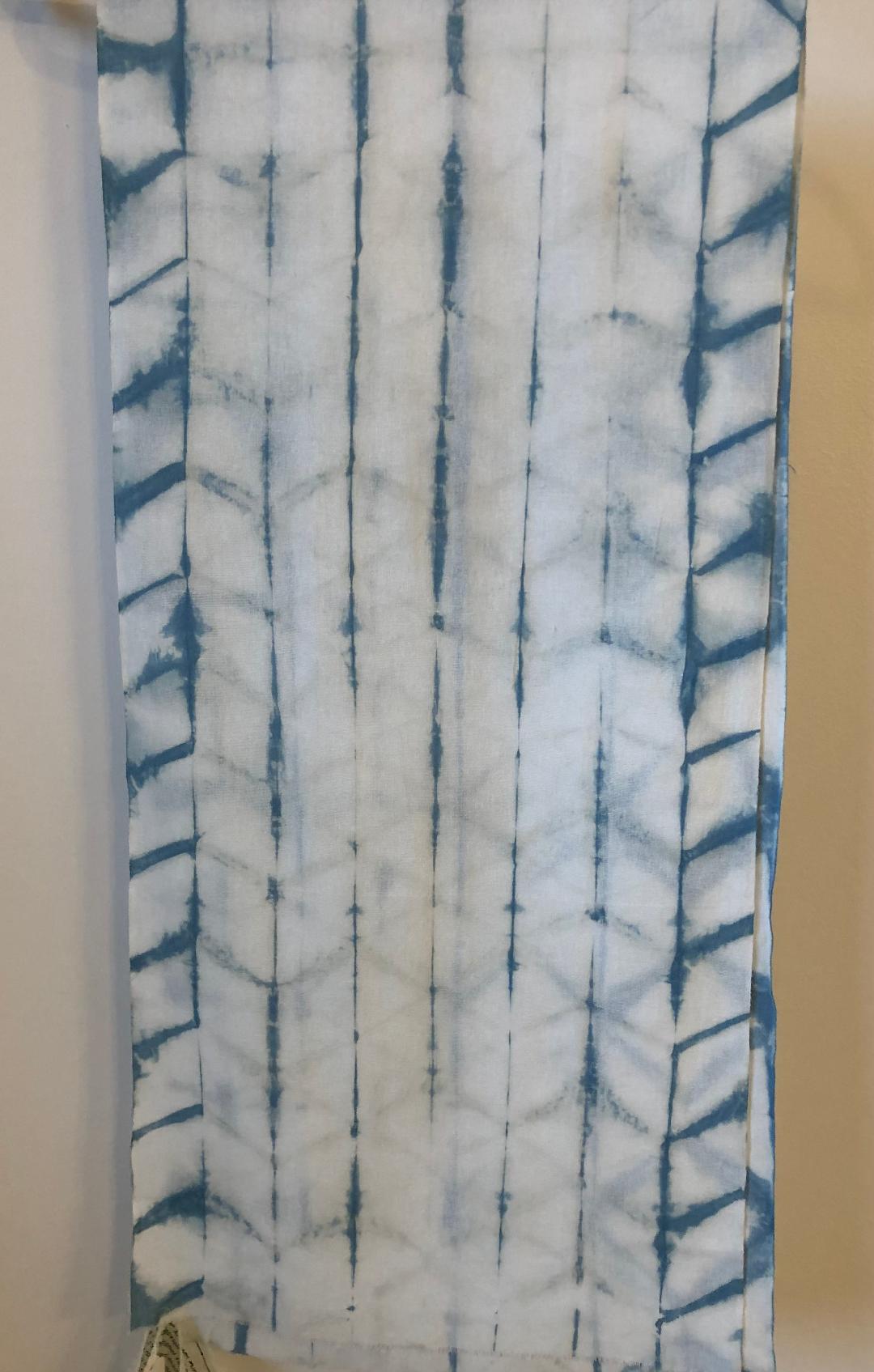 C) 2- Indigo Shibori Cotton Scarves