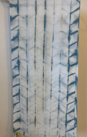 C) 2- Indigo Shibori Cotton Scarves