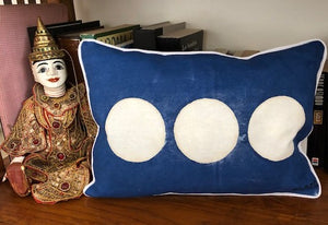 Indigo Shibori Katazome Throw Pillows