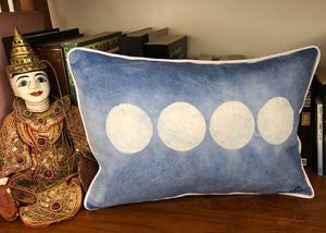 Indigo Shibori Katazome Throw Pillows
