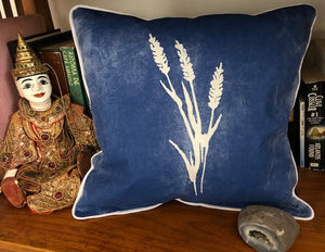 Indigo Shibori Katazome Throw Pillows