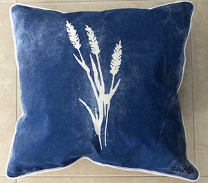 Indigo Shibori Katazome Throw Pillows