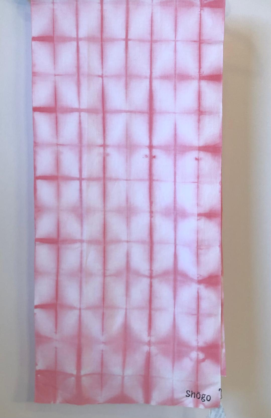 B) 1-Coral Shibori Cotton Scarves