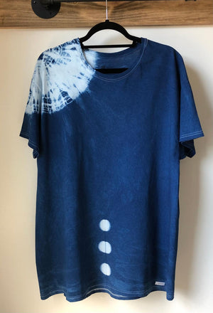 Indigo Shibori Short Sleeve Men T-Shirts