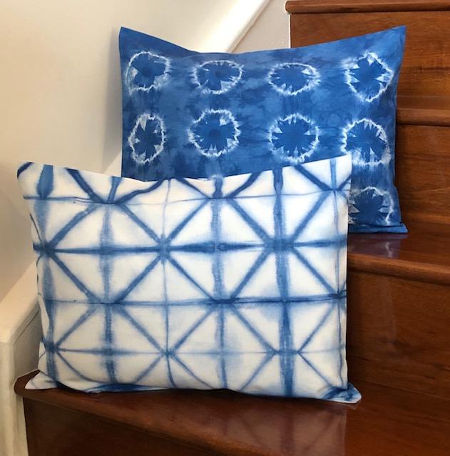 Indigo Shibori Throw Pillows