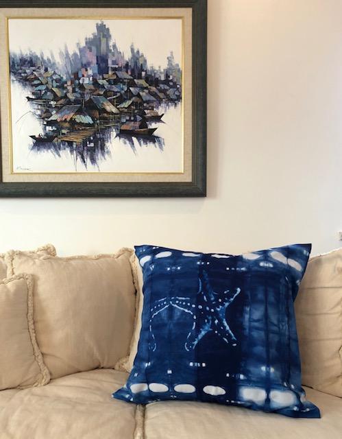 Indigo Shibori X-Large Throw Pillows