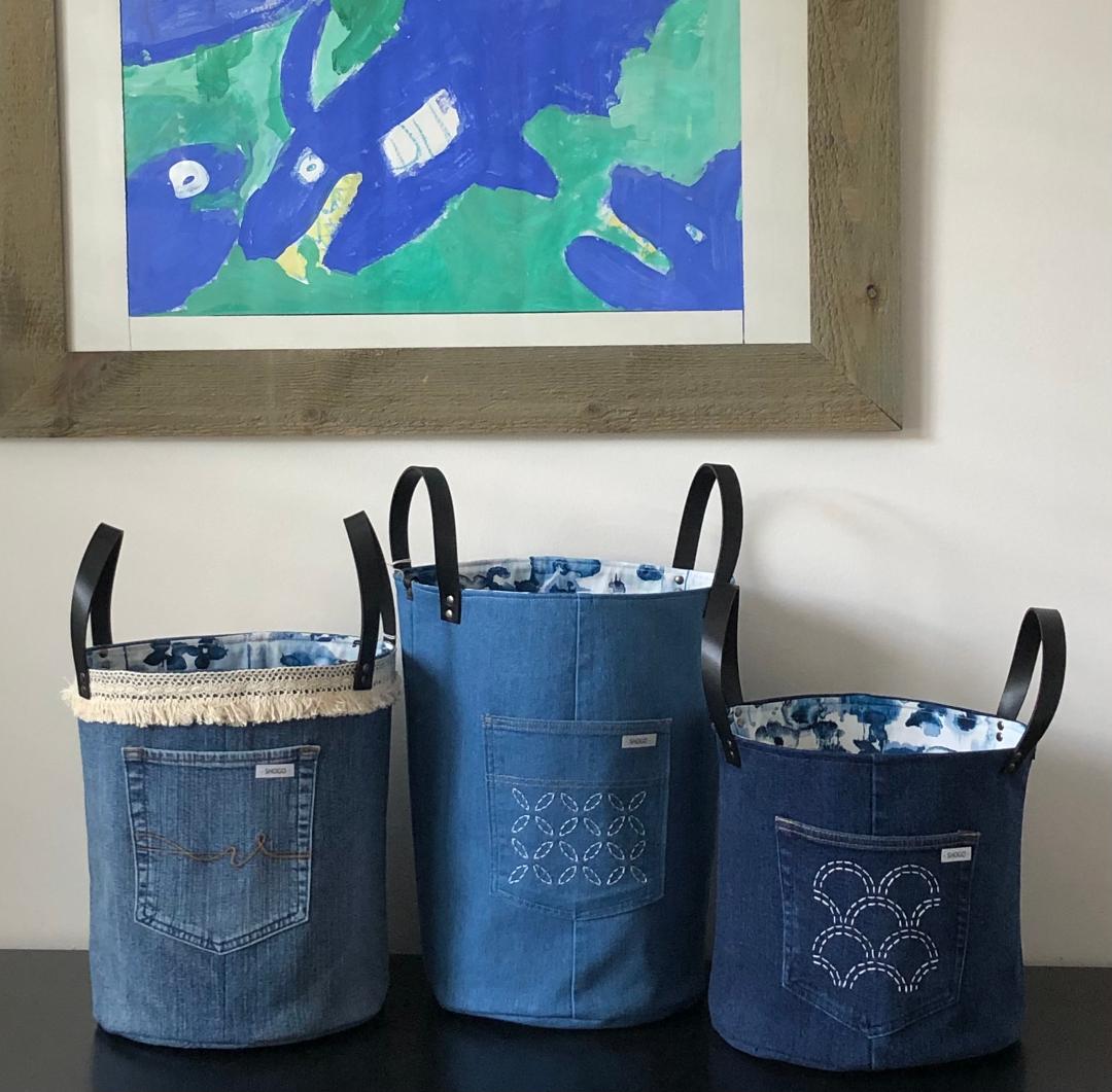 Denim Storage Baskets