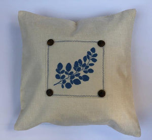 White and Indigo Throw Pillows