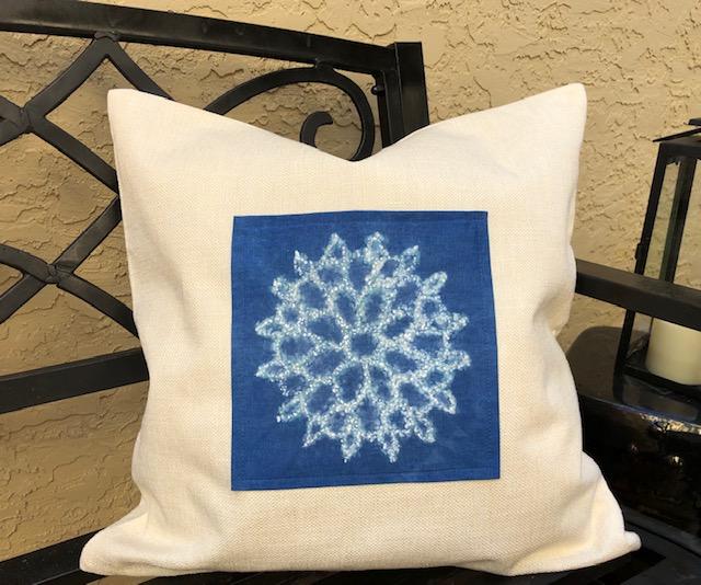 White and Indigo Throw Pillows