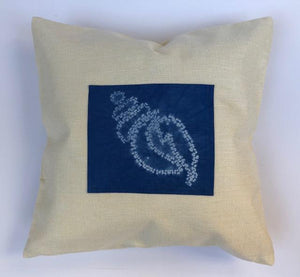 White and Indigo Throw Pillows